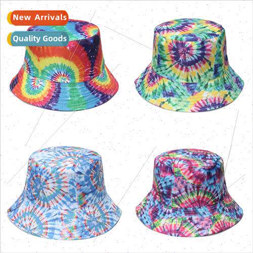 2023 spring summer new pot hat colourful fireworks swirl tie