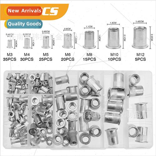 145PCS Boxed Aluminum Rivet Vertical Nuts M3-M12 Combination