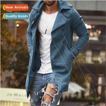 2023 Spring Men Jacket Medium Long Slim Large ze Windbreaker