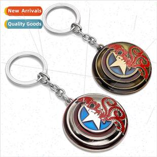 Captain America 3 Shield Keychain Movie Anime Peripheral Met