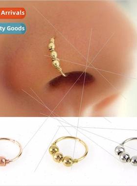 Europe Body Piercing Ball Electroplated Nose Ring Nose Clip