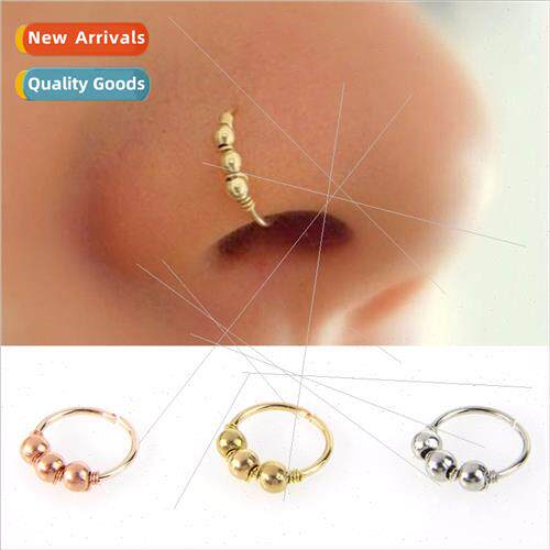 Europe Body Piercing Ball Electroplated Nose Ring Nose Clip