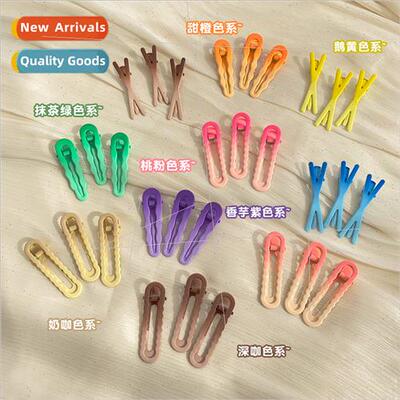 Candy color hair clips female side bangs duckbill clip headd