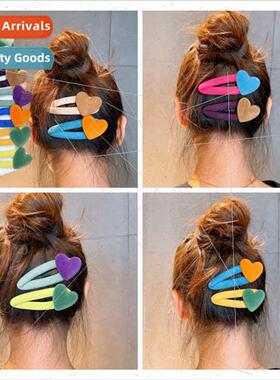 new fall winter love bread color blocking BB clip bangs clip