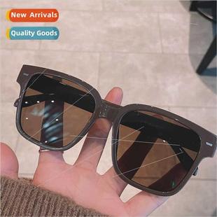 frame sunglasses Korea New square green large rice