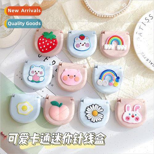 Cute cartoon mini needle thread box creative out dormory hom