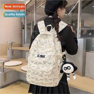 schoolbag 2024 new large-capacy graffi shoulder bag Korean s