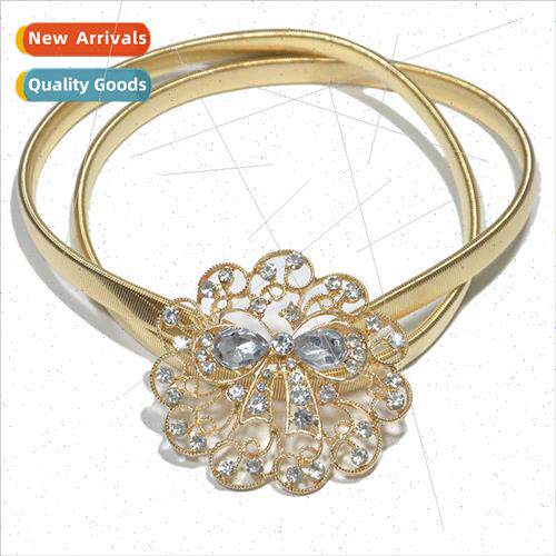 Metal Spring Waist Chain Ladies Fashion Casual Flower Bottom