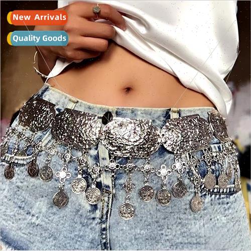 Europe Fashion Metal Dangling Coin Jewelry Belly Dance Acces - 实物图