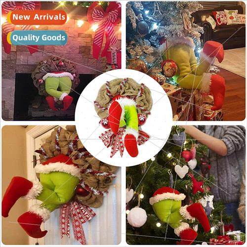 Christmas Thief Wreath Christmas Elf Leg Wreath Christmas Bu