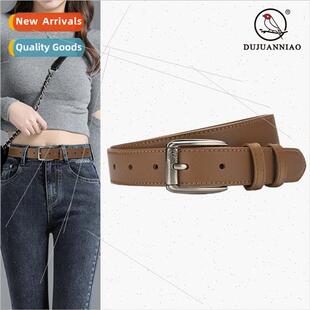 new leather women belt zinc alloy pin buckle perated pants b