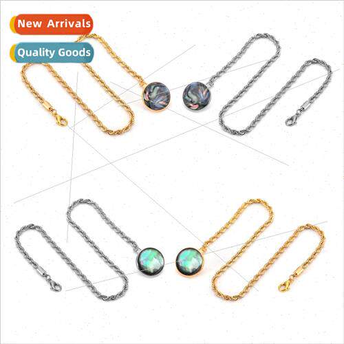 Men shell su insert flower eye barge head chain gold-plated