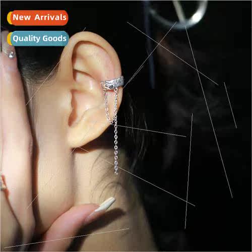 Tassel zirconia ear clips long thin sweet spicy wind earring