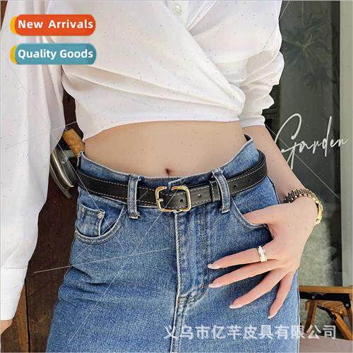 New letter buckle head ladies belt fashion nd sense female b