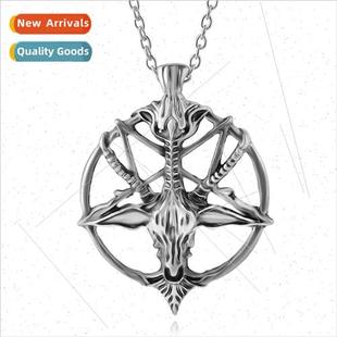 Head Necklace Zinc Skull Alloy Pan Ram God Vintage Demon