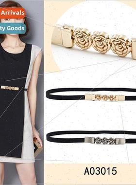 Elastic Women Belt Thin Dress Belt Stchy Accessory Pants Bel