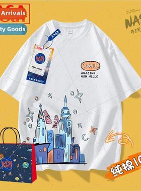 tide couples clothing clothes t-shirt cartoon castle printin