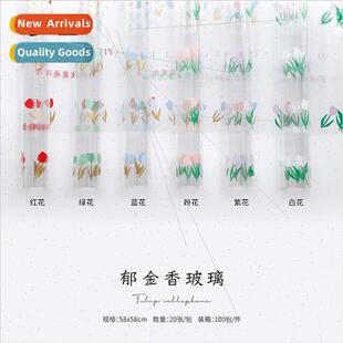 520 tulips transparent cellophane waterproof opp thickened f