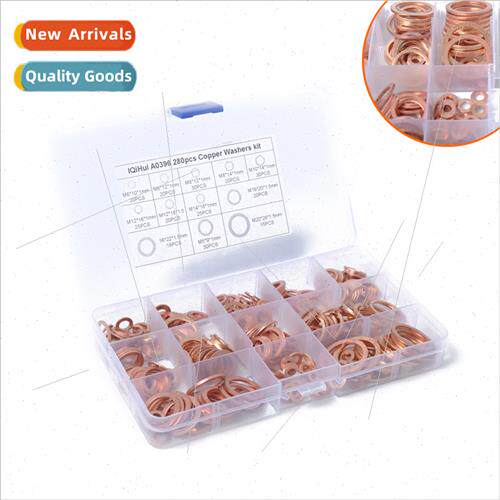280pcs Combination Set Purple Copper Gasket Round Flat Washe