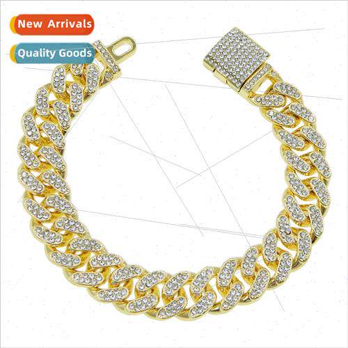 Europe hip-hop full diamonds domineering Cuban chain bracele