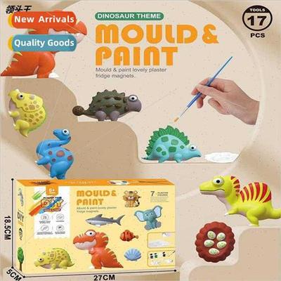 Plaster ceramic toys colouring dolls children benef handmade