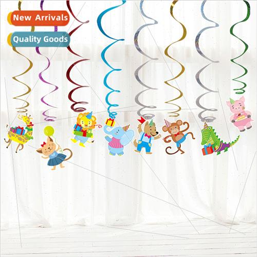 Birthday decoration animal flag hanging kindergarten classro