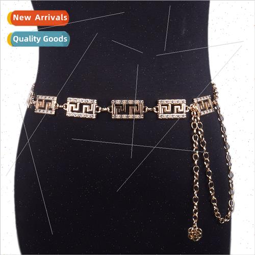 Autumn new ladies belt fashion wild rhinestone inlaid decora