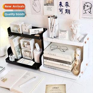 Double Shelf Desktop Cosmetic Whe Rack Organizer Bla Storage