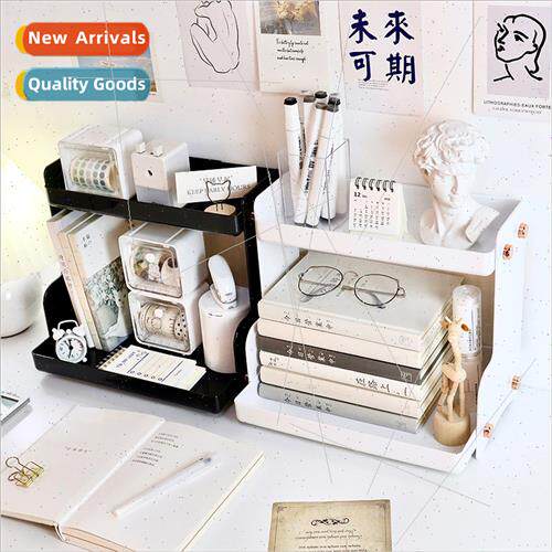 Cosmetic Storage Rack Double Shelf Desktop Organizer Whe Bla