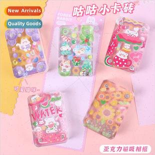 Transparent acrylic magnetic card tiles cute goo card sticke