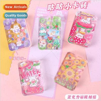 Transparent acrylic magnetic card tiles cute goo card sticke