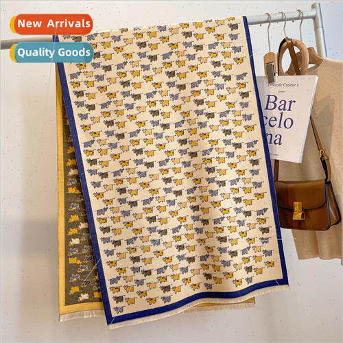 2022 new cartoon original design decorative scarf ~ fall win
