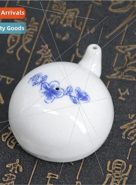 Painted Porcelain Celadon Ink Butterfly Ink Drops Calligraph