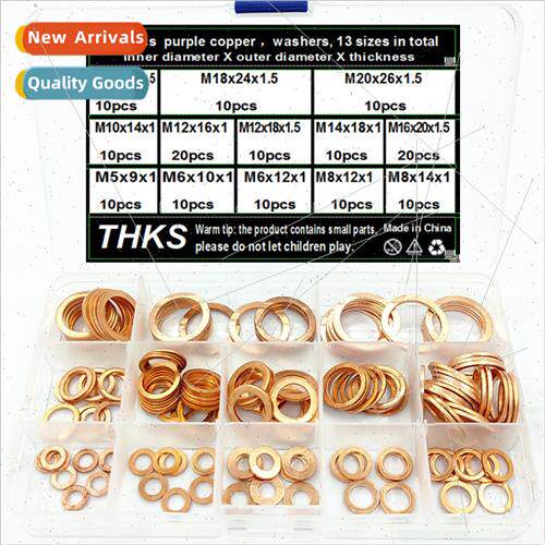150pcs box Purple Copper Oil Seal Gasket,Purple Copper O-Rin