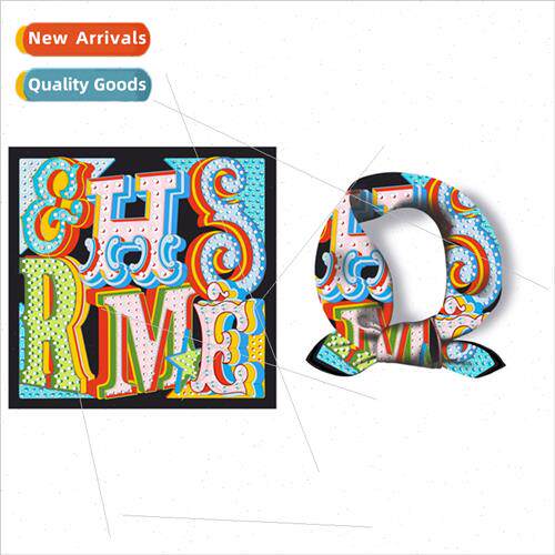 Personalized colorful letters scarf female winter ins Korean