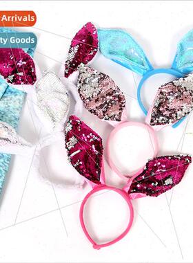 New Easter hair bdecoration adult children elastic rabb ears