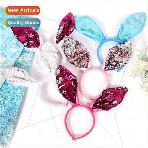 New Easter hair bdecoration adult children elastic rabb ears