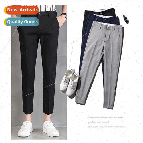 Spring draping nine su pants male Slim small feet youth Kore