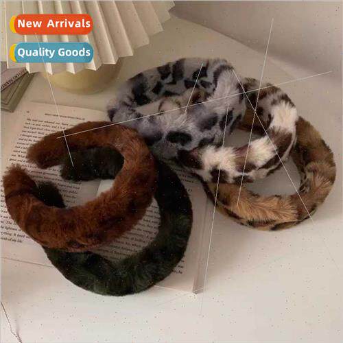 fall winter plush wide French hair band pressure hair wash f