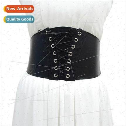 Europe Women Belt Atmosphere Casual Stch Elastic Waist Corse