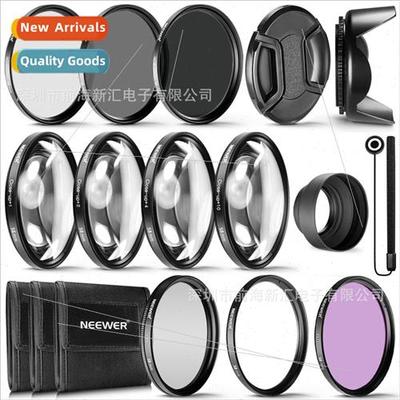 DSLR 37-82mm k filter set 17IN1ND2/4/8+center pinch+petal ho
