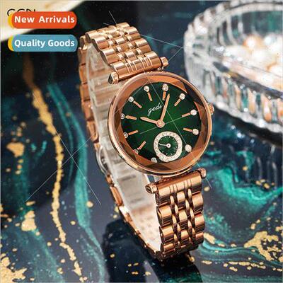 small green watch summer waterproof steel band wristwatch la