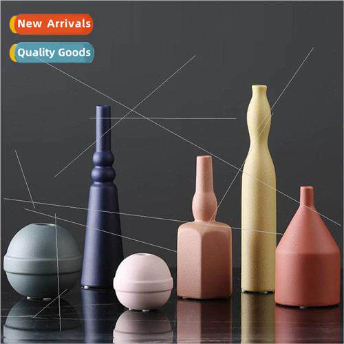 Scandinavian creative Morandi ceramic vase dried flower arra