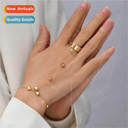 Europe Finger Chain Fashion Heart Pendant Finger Chain Women