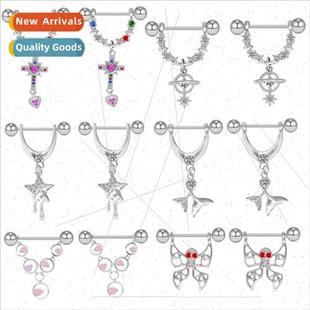 nipple ring Europe chest cross vintage breast niche