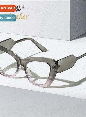 Fashion cat-eye plano 425 Europe nd myopia glasses frame Hun