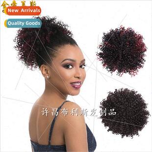 kinky curly afro punk curly hair bun african cocoa fluffy cu