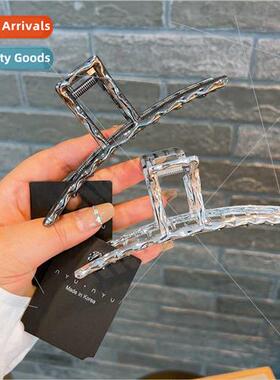 ins metal high  large 13cm coiled hair grab clip shark clip