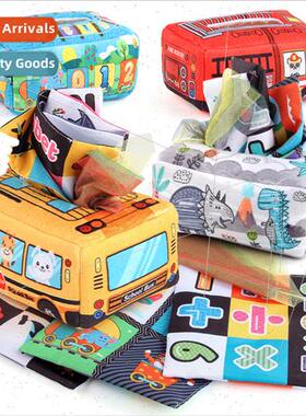 Baby Puzzle Early Learning Cloth Book Toy mulation Bus Schoo