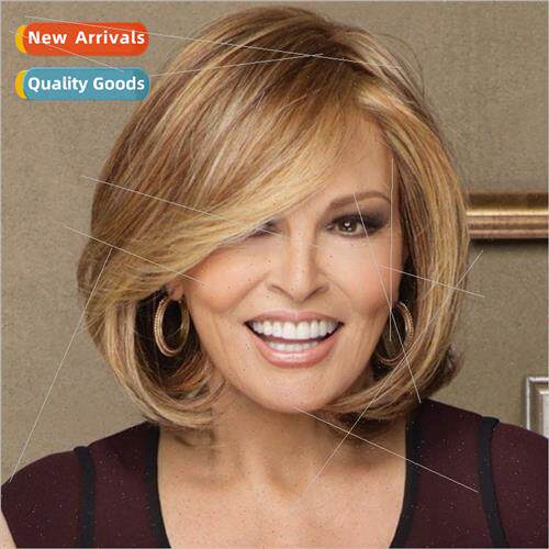 Europe ladies o wig female ble head blonde short hair rose i